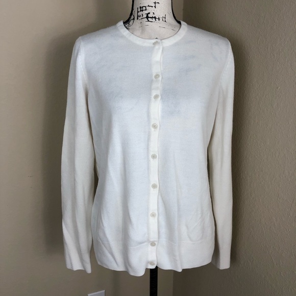 croft & barrow Sweaters - Croft & Barrow White Ivory Sweater Cardigan NWT L